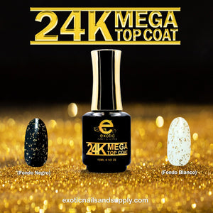 24K Mega Top Coat  ( Gel Polish )