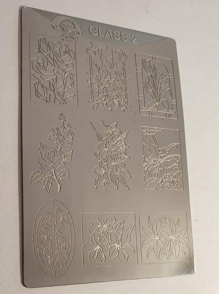 Glass stamping plates