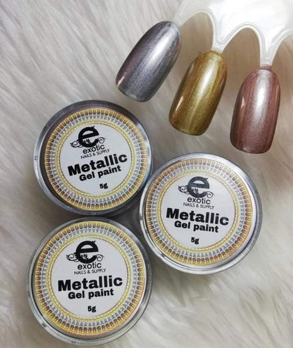 Metallic gel paint
