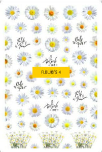 Flowers nail art stickers