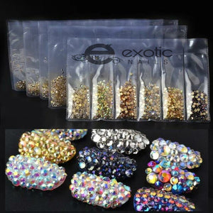 Crystal Rhinestones mix color size 7ss . 1440 pcs pack