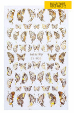 Gold holographic butterflies nail Stickers