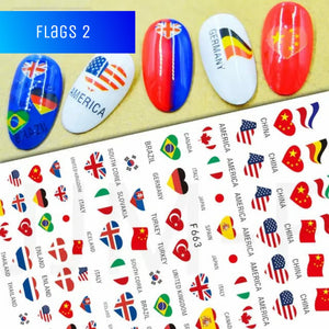 Flags nail Stickers
