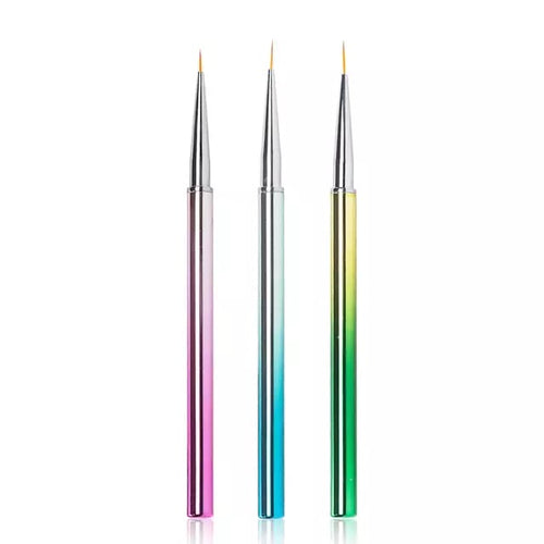 3pcs Rainbow Liner Brush  set