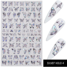 Silver Holo  Butterfly stickers
